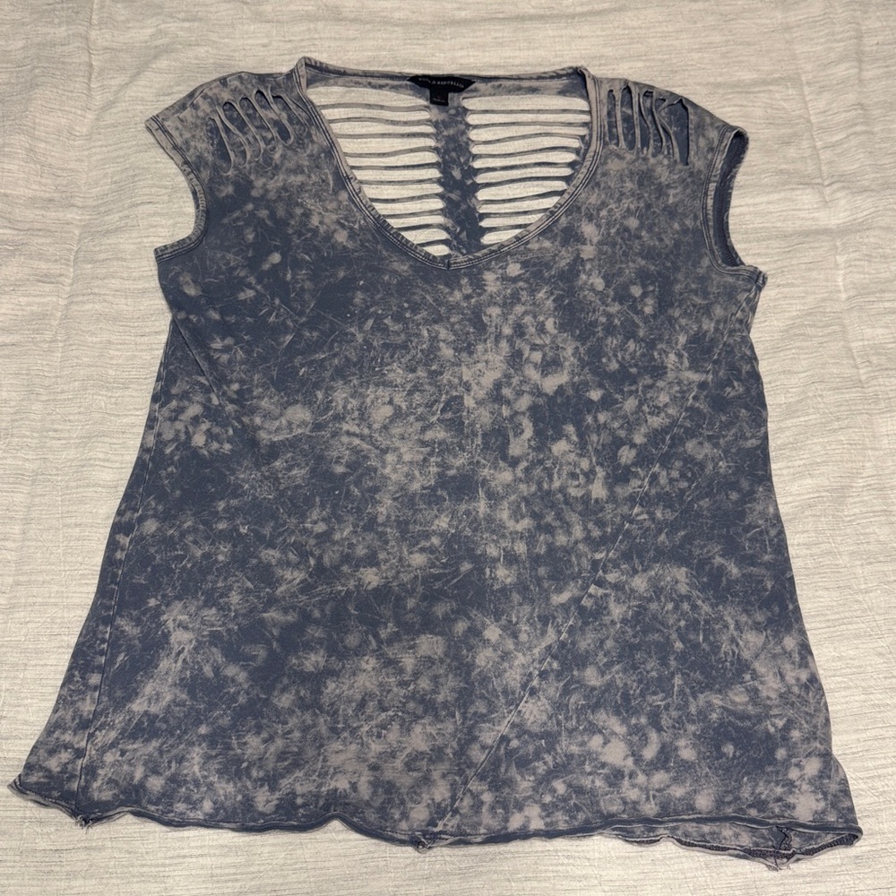 Rock & Republic Tie-Dye Cutout Top